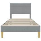 vidaXL Bettrahmen mit Kopfteil Hellgrau 80 x 200 cm Stoff