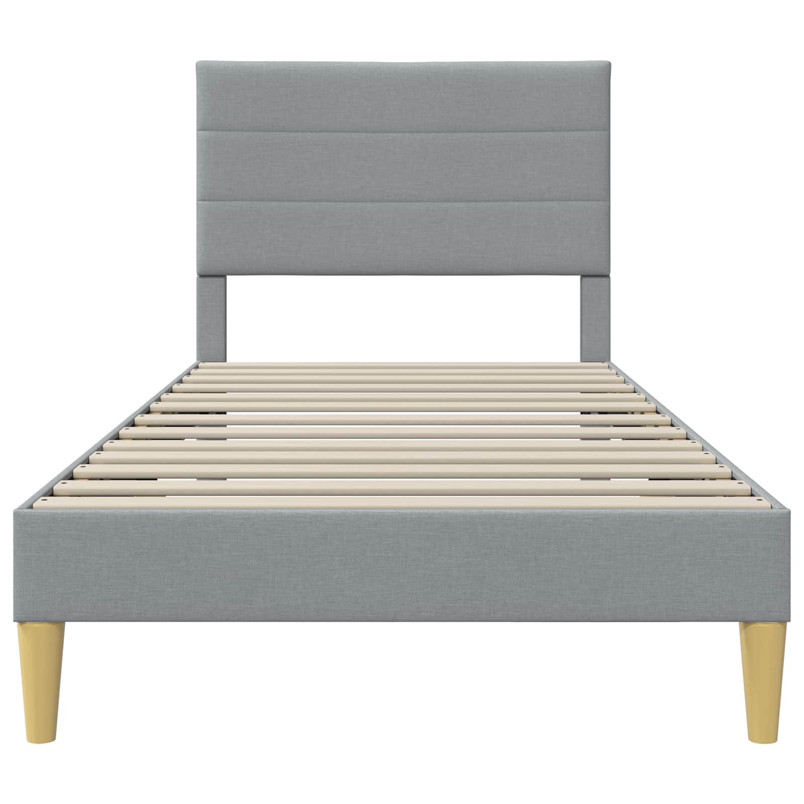 vidaXL Bettrahmen mit Kopfteil Hellgrau 80 x 200 cm Stoff