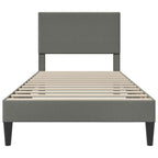 vidaXL Bettrahmen mit Kopfteil Hellgrau 80 x 200 cm Cordstoff