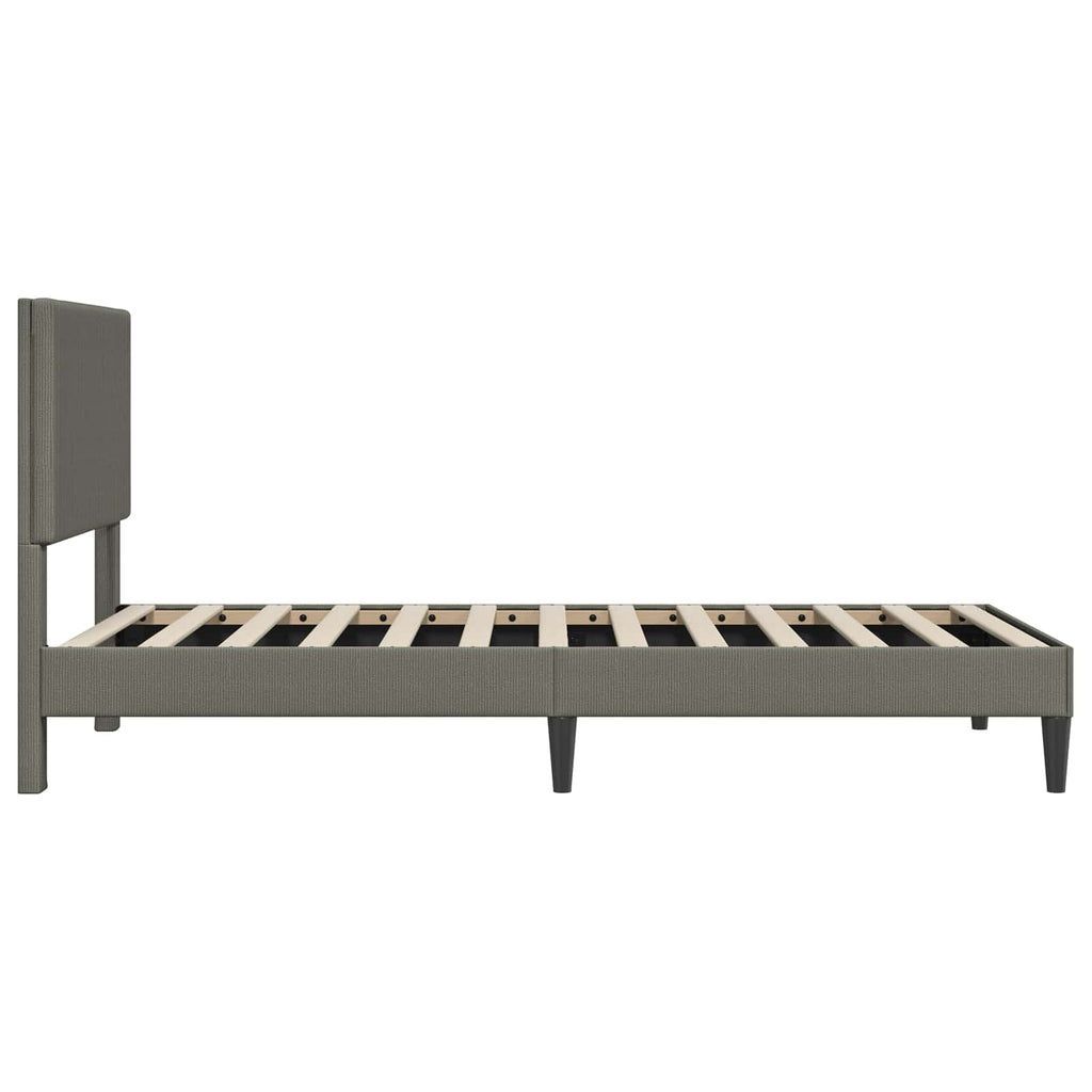vidaXL Bettrahmen mit Kopfteil Hellgrau 80 x 200 cm Cordstoff