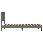 vidaXL Bettrahmen mit Kopfteil Hellgrau 80 x 200 cm Cordstoff