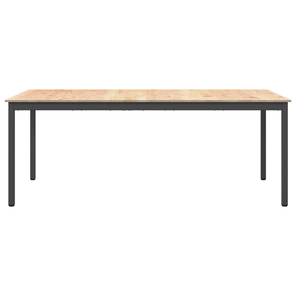 vidaXL Esstisch Natur 200 x 100 x 75 cm Massives Kiefernholz