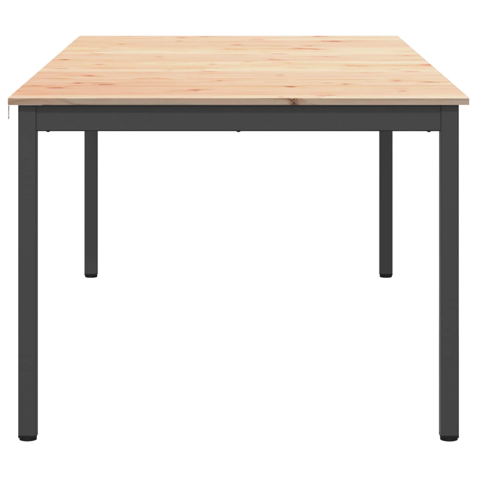 vidaXL Esstisch Natur 200 x 100 x 75 cm Massives Kiefernholz