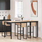 vidaXL Bartisch Natur 200 x 100 x 105 cm Massives Kiefernholz