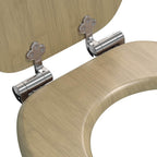 vidaXL Soft-Close Toilettensitz 2 pcs Heller Bambusfarbton 44 x 38 cm
