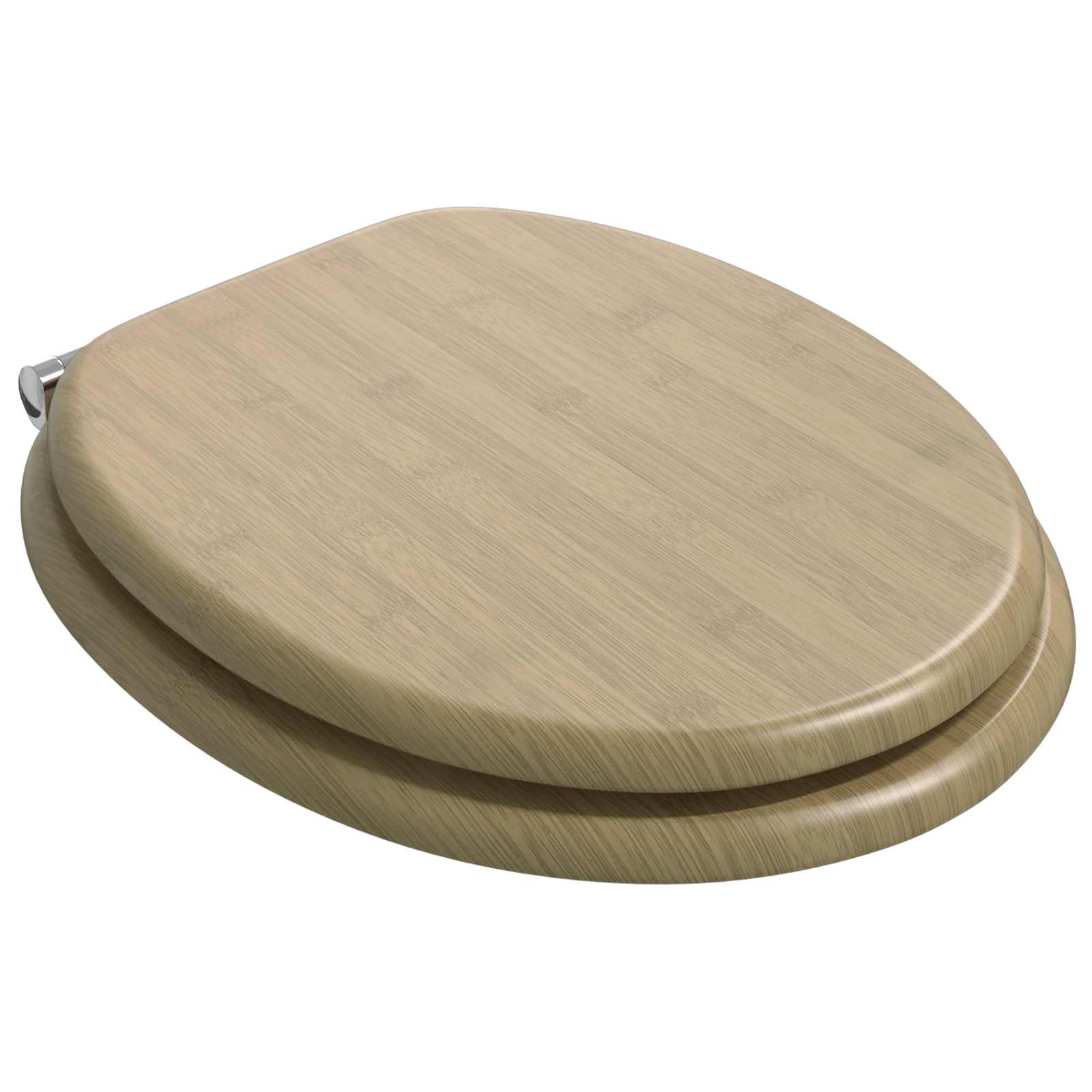 vidaXL Soft-Close Toilettensitz 2 pcs Heller Bambusfarbton 44 x 38 cm