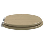 vidaXL Soft-Close Toilettensitz 2 pcs Heller Bambusfarbton 44 x 38 cm