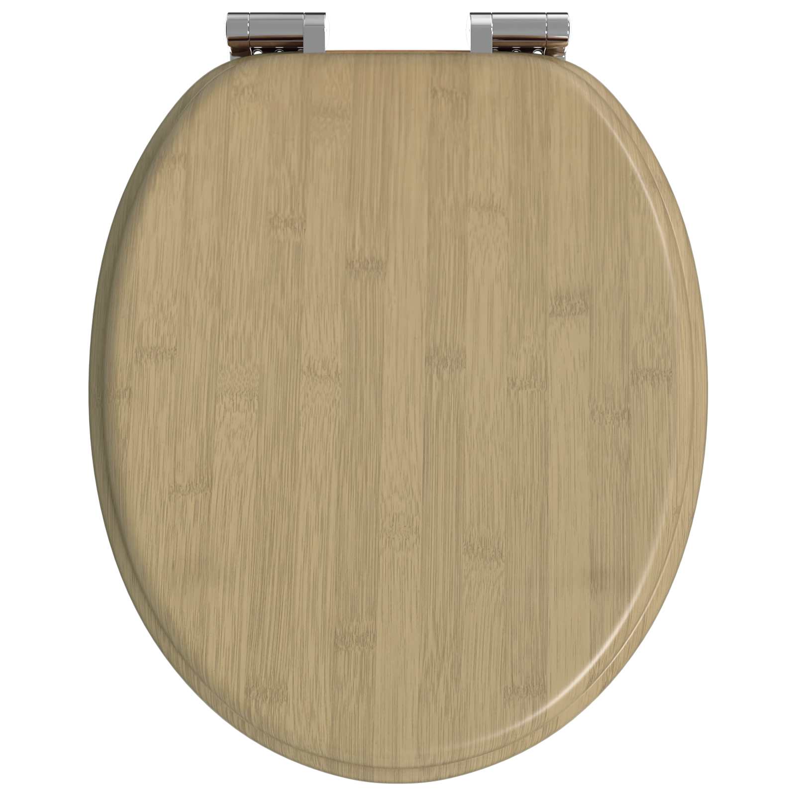 vidaXL Soft-Close Toilettensitz 2 pcs Heller Bambusfarbton 44 x 38 cm