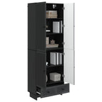 vidaXL Schrankset 2 pcs Schwarz 66 x 34,5 x 95 cm Holzwerkstoff