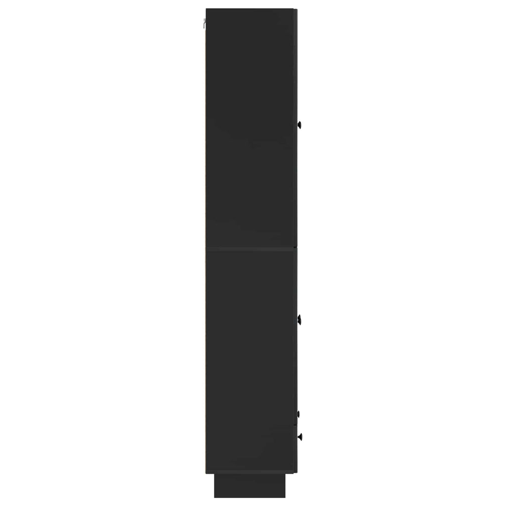 vidaXL Schrankset 2 pcs Schwarz 66 x 34,5 x 95 cm Holzwerkstoff