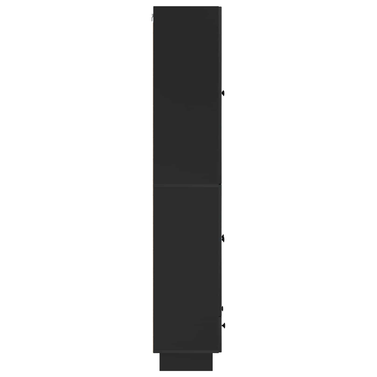 vidaXL Schrankset 2 pcs Schwarz 66 x 34,5 x 95 cm Holzwerkstoff