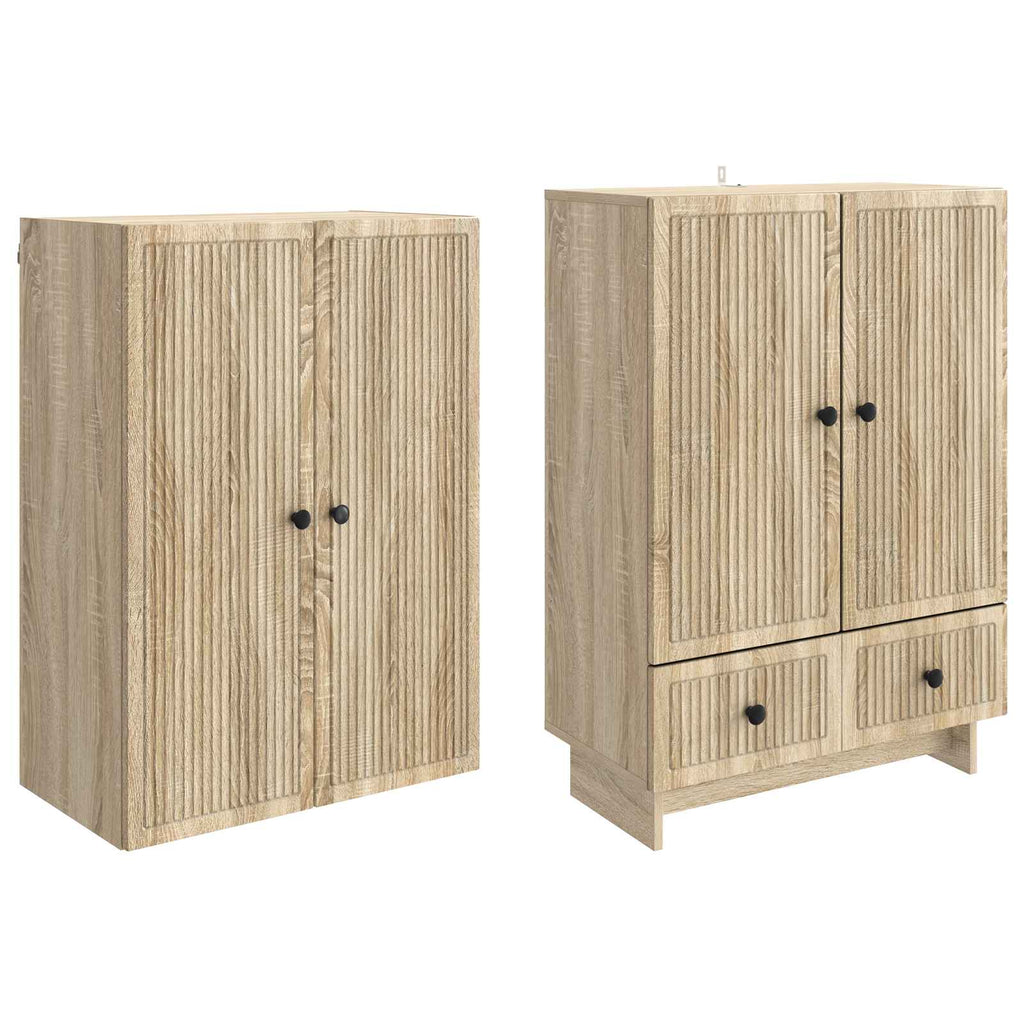 vidaXL Schrankset 2 pcs Sonoma-Eiche 66 x 34,5 x 95 cm Holzwerkstoff
