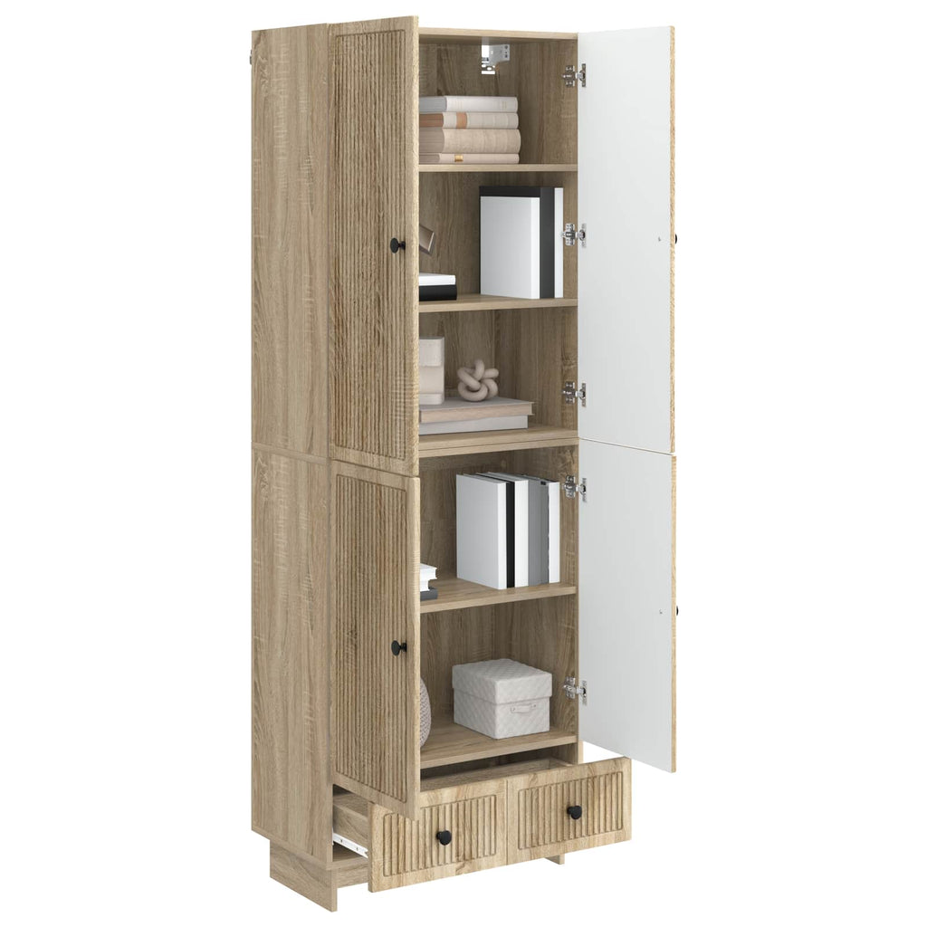 vidaXL Schrankset 2 pcs Sonoma-Eiche 66 x 34,5 x 95 cm Holzwerkstoff