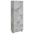 vidaXL Schrankset 2 pcs Betongrau 66 x 34,5 x 95 cm Holzwerkstoff