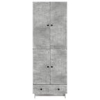 vidaXL Schrankset 2 pcs Betongrau 66 x 34,5 x 95 cm Holzwerkstoff