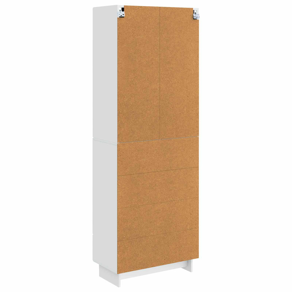 vidaXL Schrankset 2 pcs Hochglanz Weiß 66 x 34,5 x 95 cm Holzwerkstoff