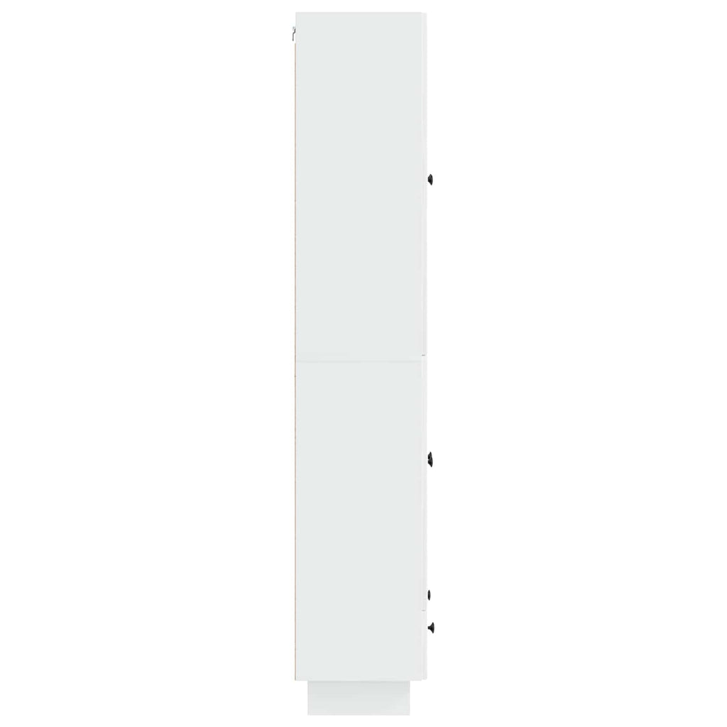 vidaXL Schrankset 2 pcs Hochglanz Weiß 66 x 34,5 x 95 cm Holzwerkstoff