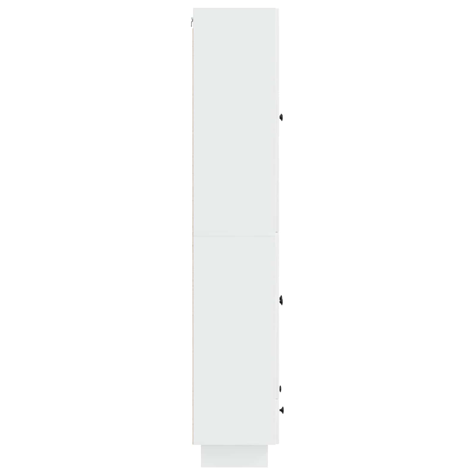 vidaXL Schrankset 2 pcs Hochglanz Weiß 66 x 34,5 x 95 cm Holzwerkstoff