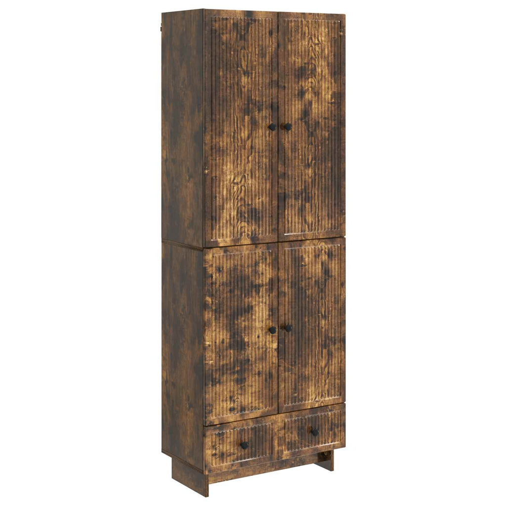 vidaXL Schrankset 2 pcs Geräucherte Eiche 66 x 34,5 x 95 cm
