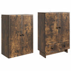 vidaXL Schrankset 2 pcs Geräucherte Eiche 66 x 34,5 x 95 cm