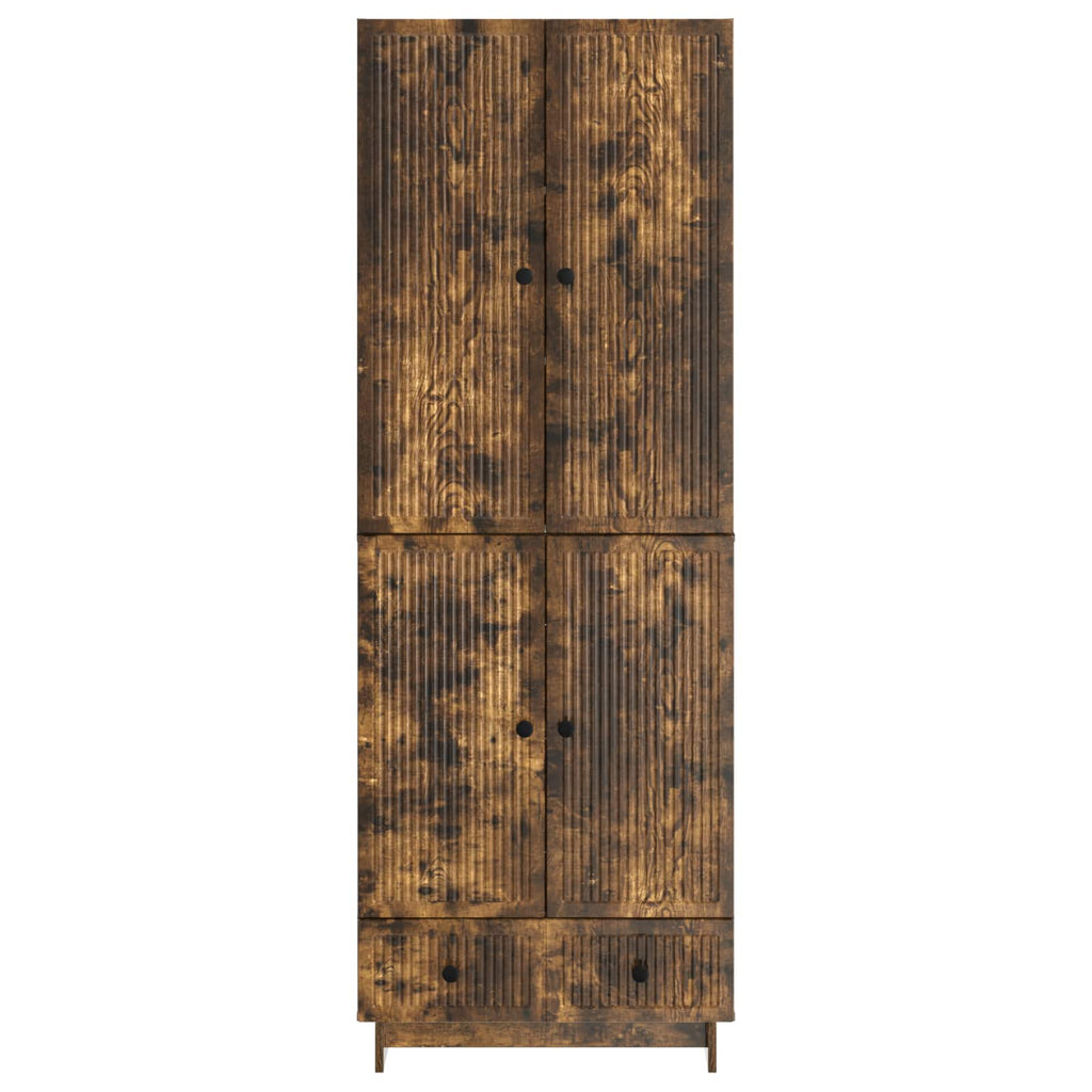 vidaXL Schrankset 2 pcs Geräucherte Eiche 66 x 34,5 x 95 cm