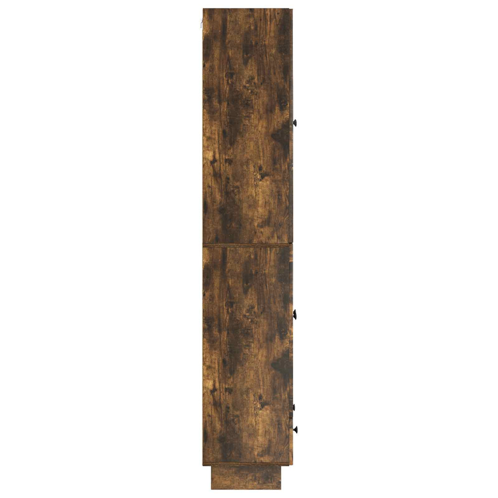 vidaXL Schrankset 2 pcs Geräucherte Eiche 66 x 34,5 x 95 cm