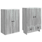 vidaXL Schrankset 2 pcs Grau Sonoma 66 x 34,5 x 95 cm Holzwerkstoff