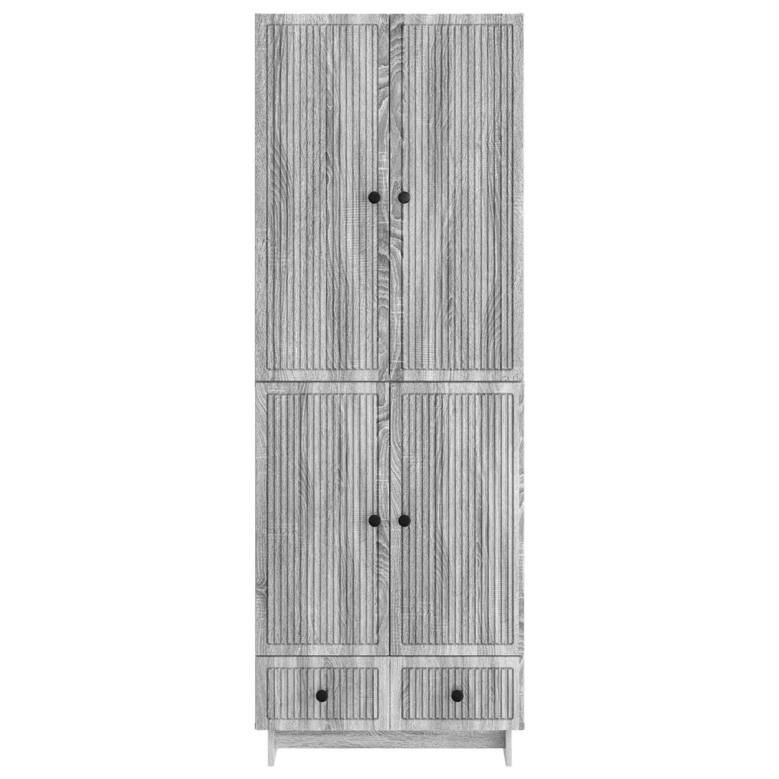 vidaXL Schrankset 2 pcs Grau Sonoma 66 x 34,5 x 95 cm Holzwerkstoff