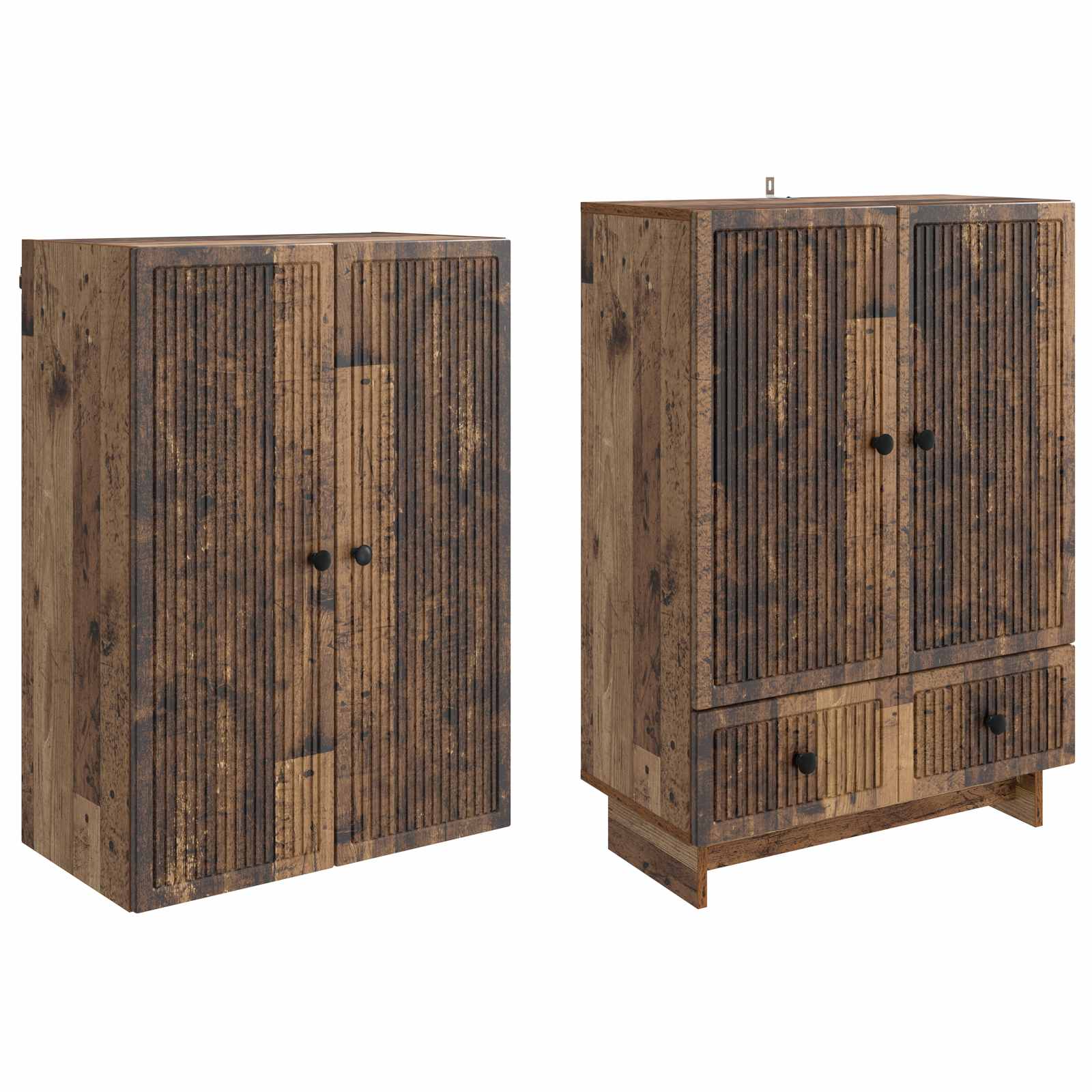 vidaXL Schrankset 2 pcs Altholz 66 x 34,5 x 95 cm Holzwerkstoff