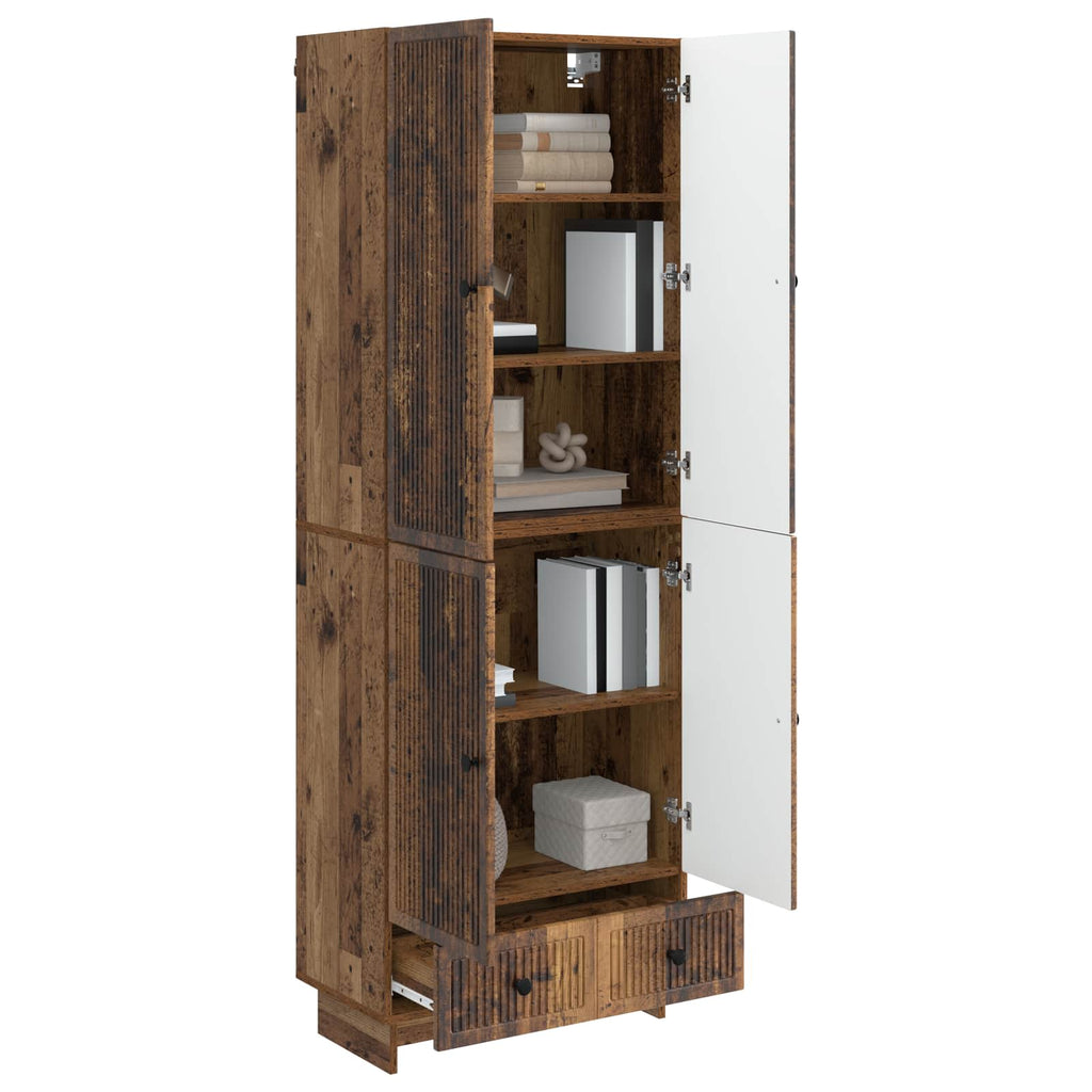 vidaXL Schrankset 2 pcs Altholz 66 x 34,5 x 95 cm Holzwerkstoff