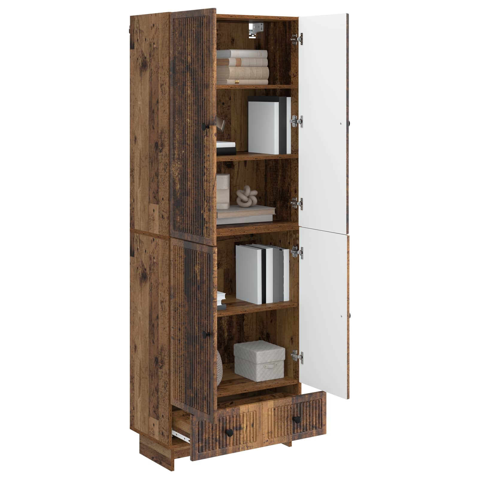 vidaXL Schrankset 2 pcs Altholz 66 x 34,5 x 95 cm Holzwerkstoff