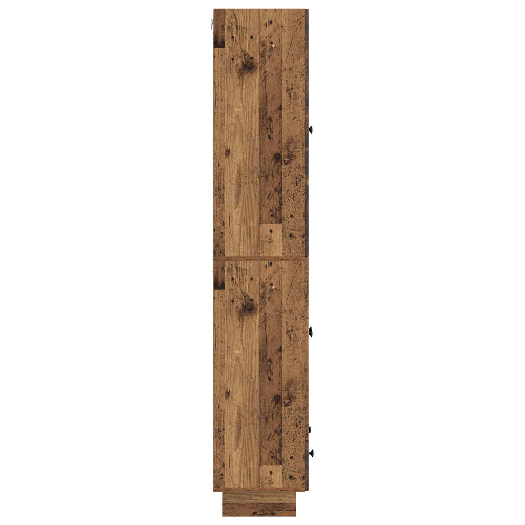 vidaXL Schrankset 2 pcs Altholz 66 x 34,5 x 95 cm Holzwerkstoff