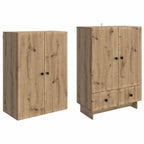 vidaXL Schrankset 2 pcs Artisan-Eiche 66 x 34,5 x 95 cm Holzwerkstoff