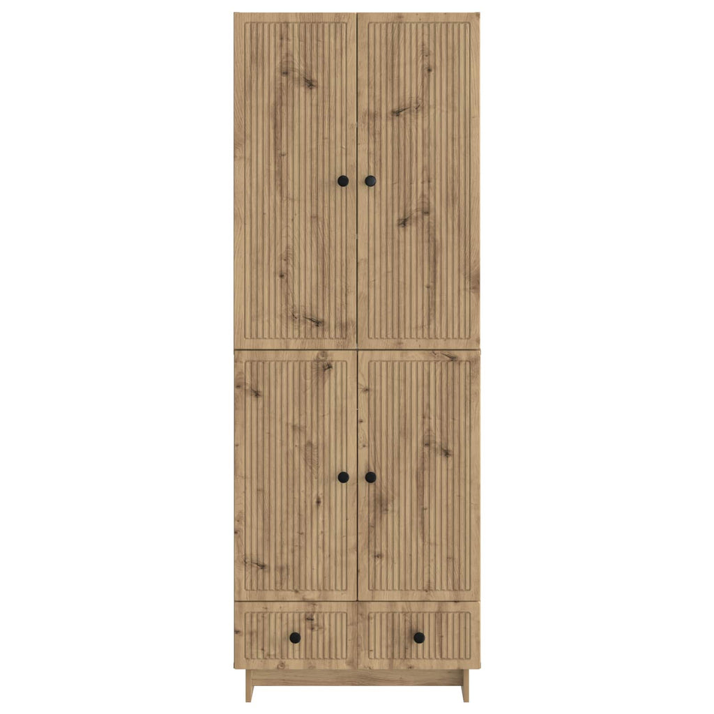vidaXL Schrankset 2 pcs Artisan-Eiche 66 x 34,5 x 95 cm Holzwerkstoff