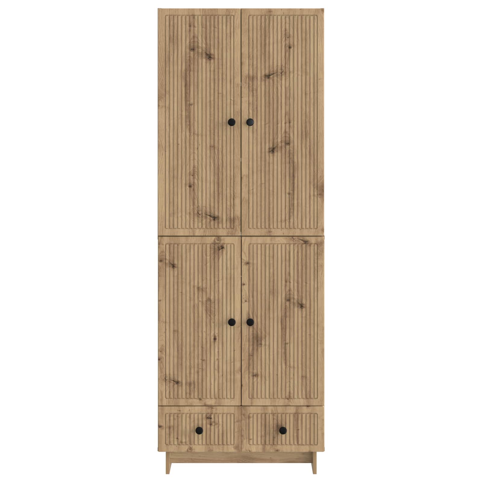vidaXL Schrankset 2 pcs Artisan-Eiche 66 x 34,5 x 95 cm Holzwerkstoff