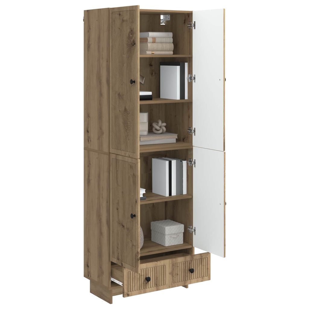 vidaXL Schrankset 2 pcs Artisan-Eiche 66 x 34,5 x 95 cm Holzwerkstoff