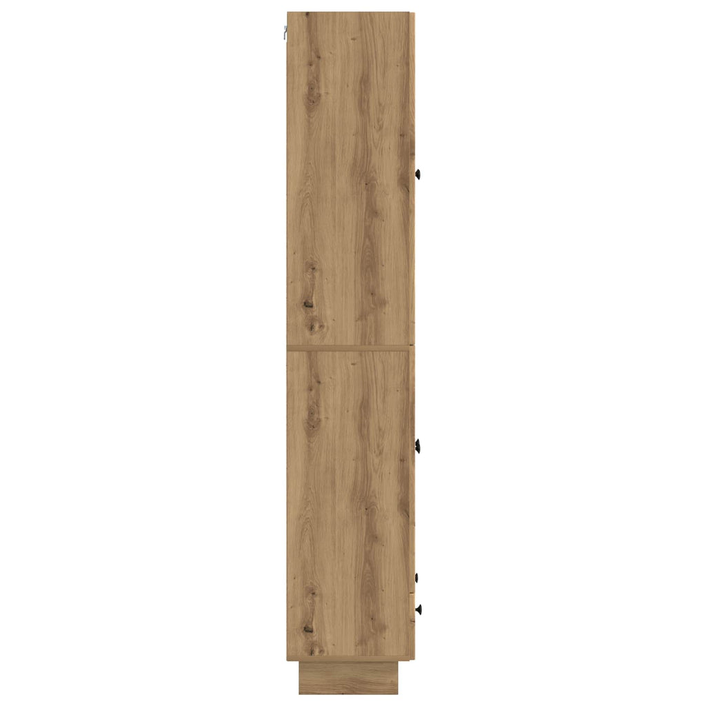 vidaXL Schrankset 2 pcs Artisan-Eiche 66 x 34,5 x 95 cm Holzwerkstoff