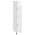 vidaXL Schrankset 2 pcs Hochglanz Weiß 33 x 34,5 x 89,5 cm