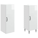 vidaXL Schrankset 2 pcs Hochglanz Weiß 33 x 34,5 x 89,5 cm