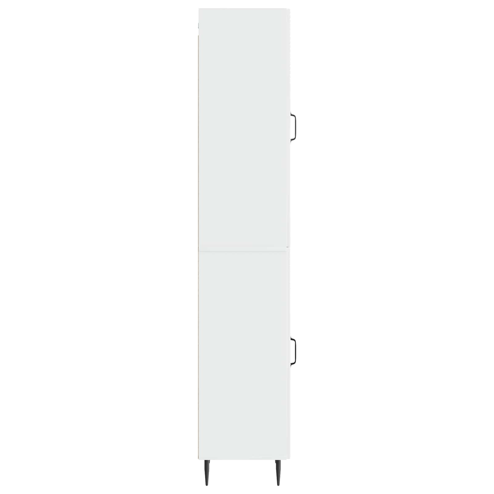 vidaXL Schrankset 2 pcs Hochglanz Weiß 33 x 34,5 x 89,5 cm