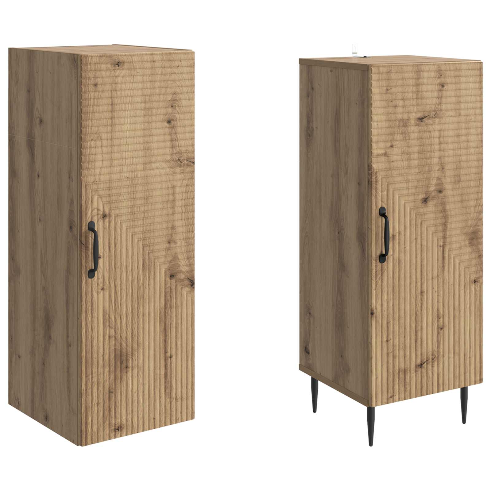 vidaXL Schrankset 2 pcs Artisan-Eiche 33 x 34,5 x 89,5 cm