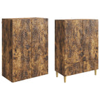 vidaXL Schrankset 2 pcs Geräucherte Eiche Holzwerkstoff