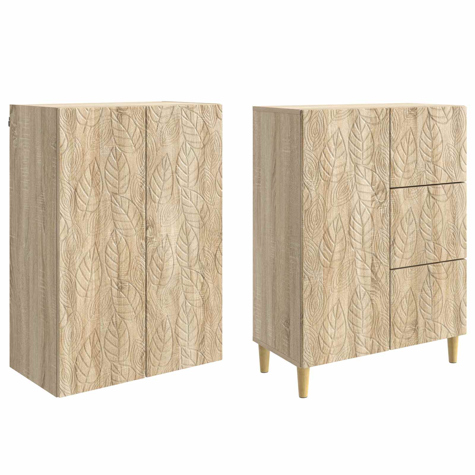 vidaXL 2 pcs Sonoma-Eiche