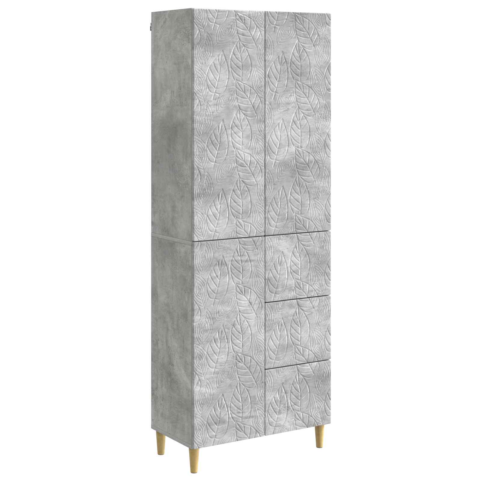 vidaXL 2 pcs Betongrau