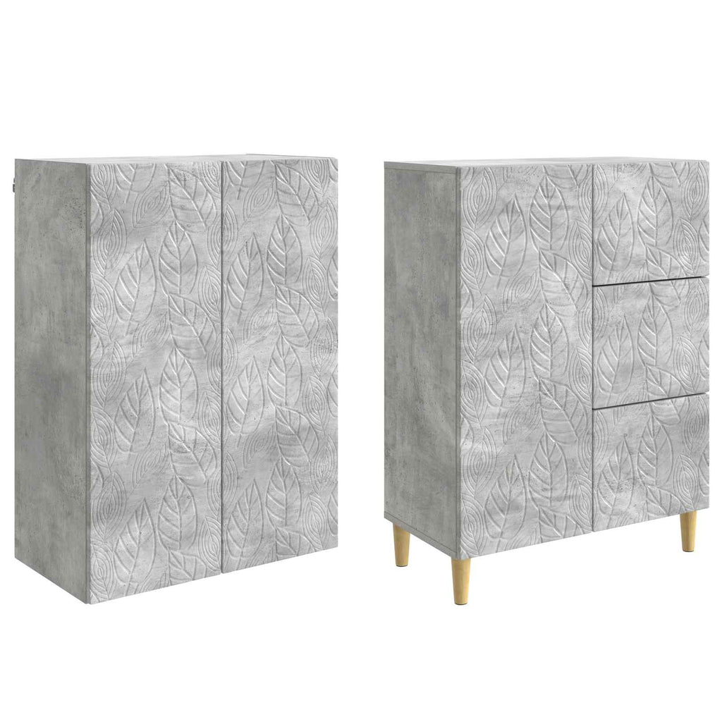 vidaXL 2 pcs Betongrau
