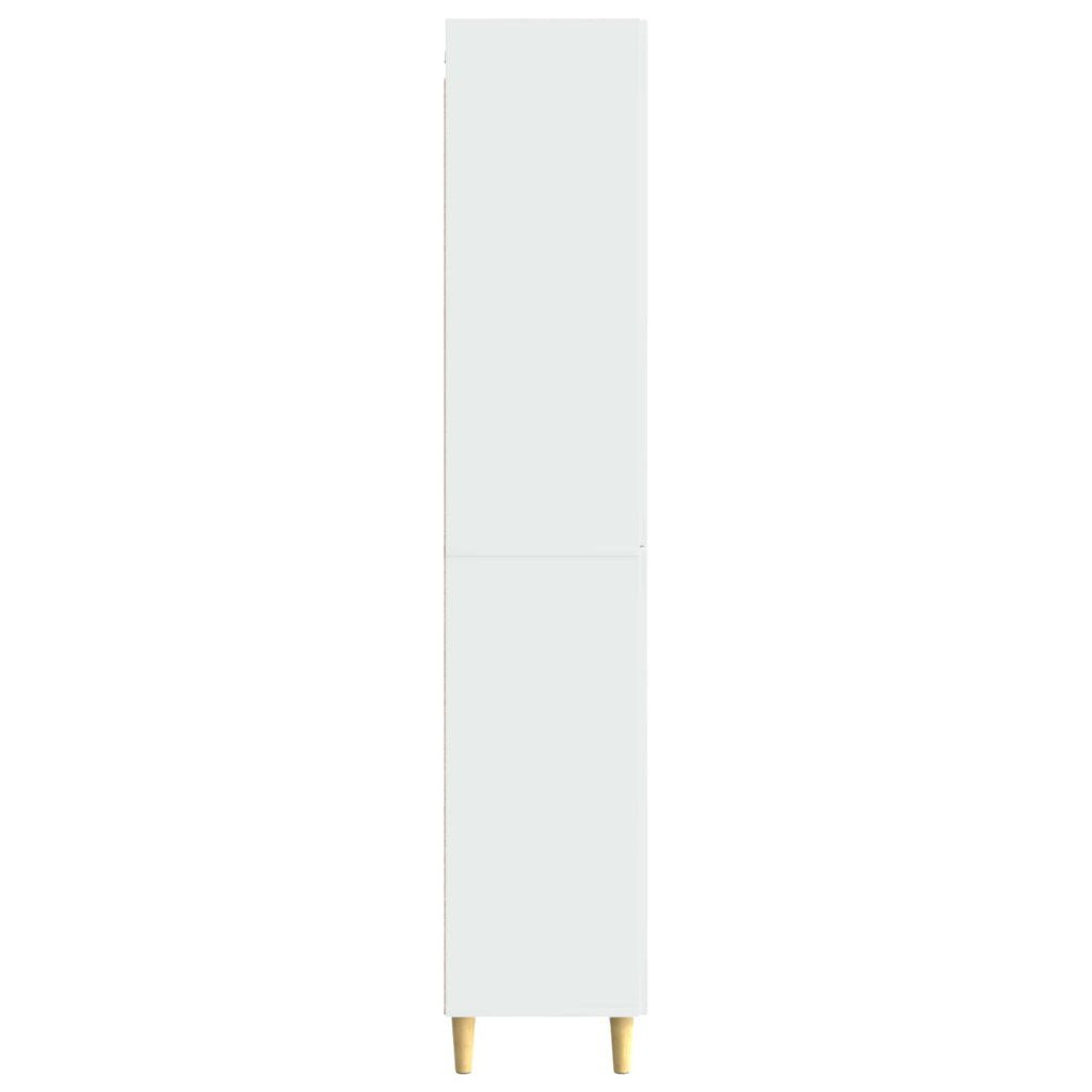 vidaXL 2 pcs Hochglanz Weiß
