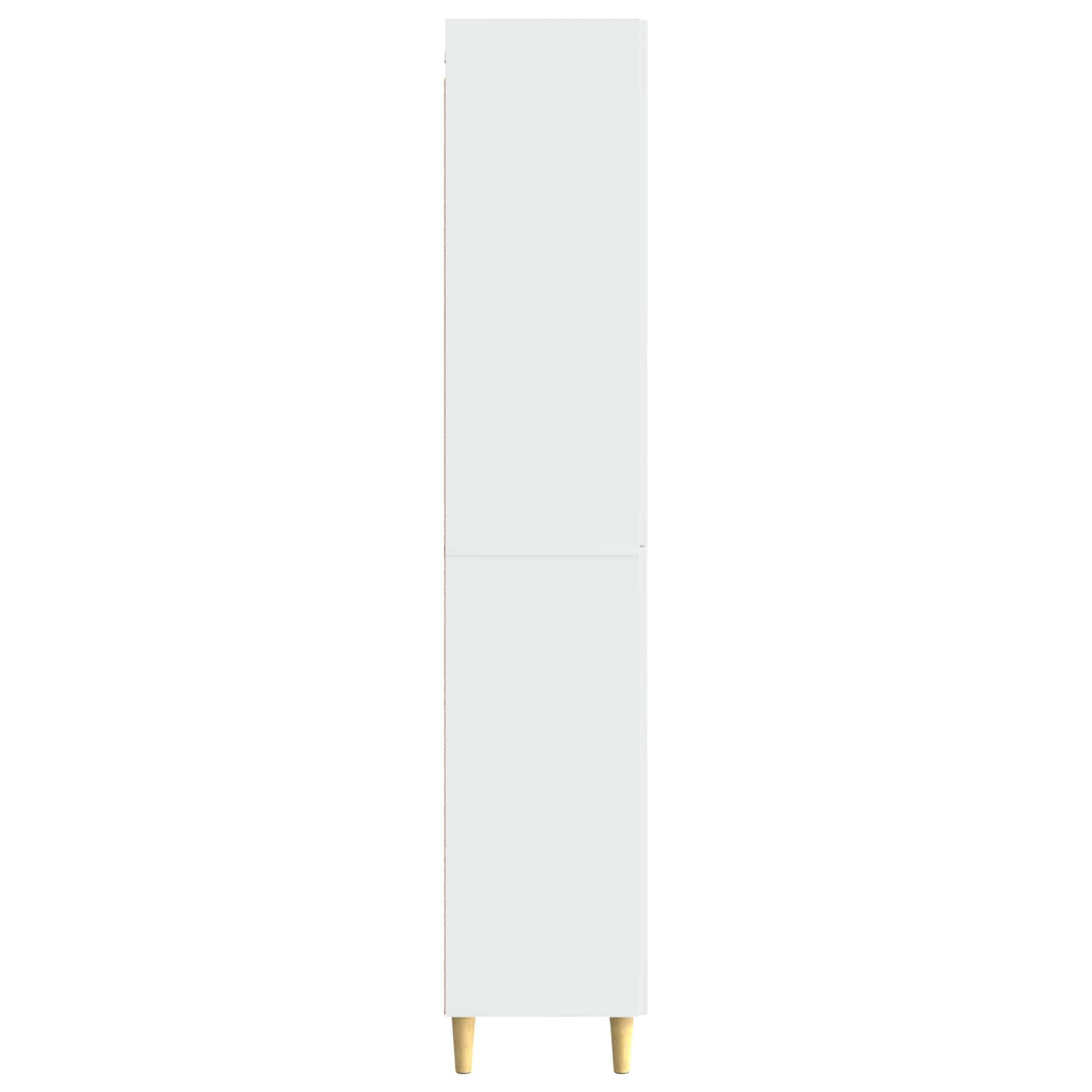 vidaXL 2 pcs Hochglanz Weiß