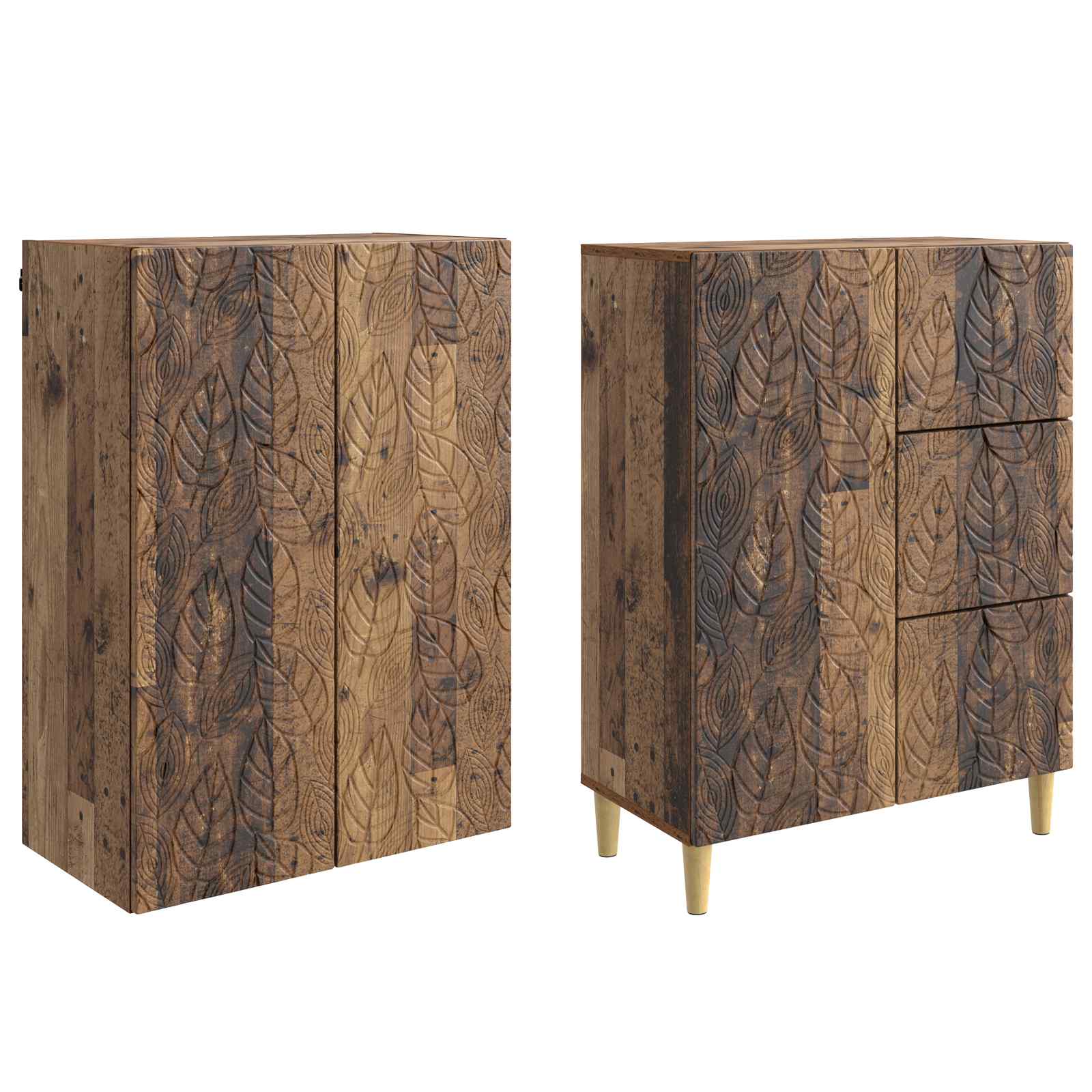 vidaXL 2 pcs Altholz