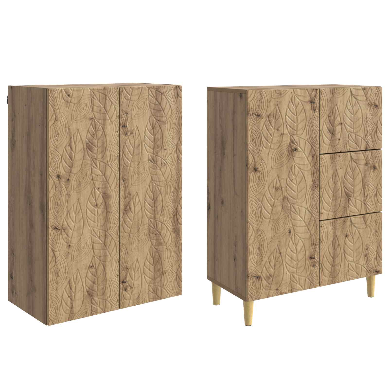 vidaXL 2 pcs Artisan-Eiche