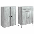 vidaXL 2 pcs Grau Sonoma